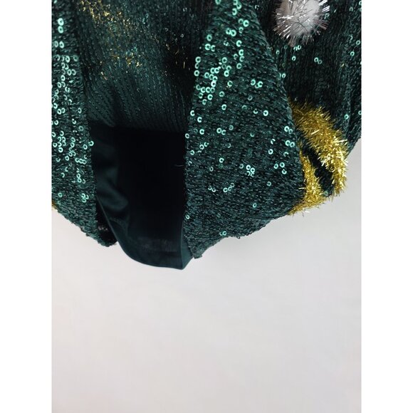 Love On A Hanger Women's Ugly Christmas Outfit Size Medium Green Skirt & Top Set - Picture 4 of 13